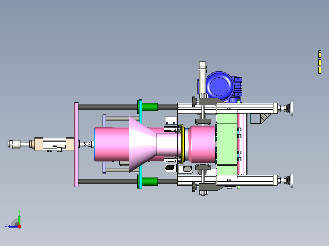 A2_化验室样品瓶压盖旋盖包装机SW2016（）右视图