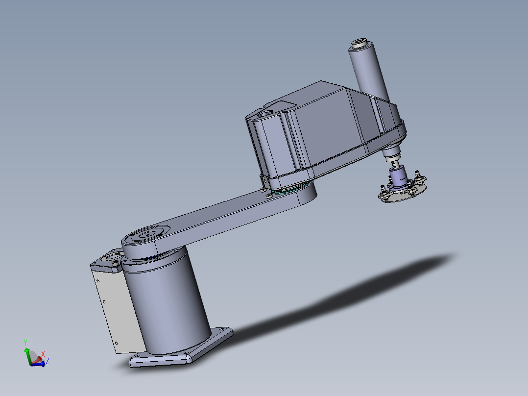 四轴桌面SCARA机器人SW图纸+2dCAD+说明 平面四轴机器人 三维模型