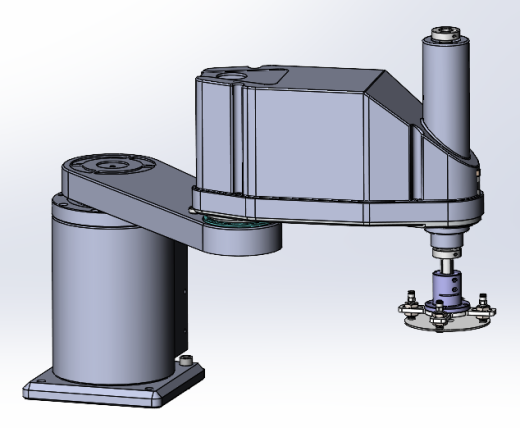 四轴桌面SCARA机器人SW图纸+2dCAD+说明 平面四轴机器人 三维模型缩略图