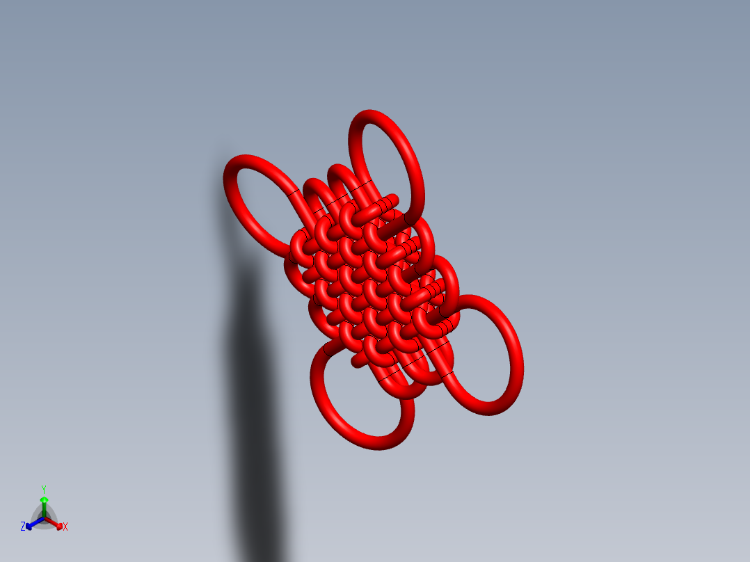 中国结正等轴测图