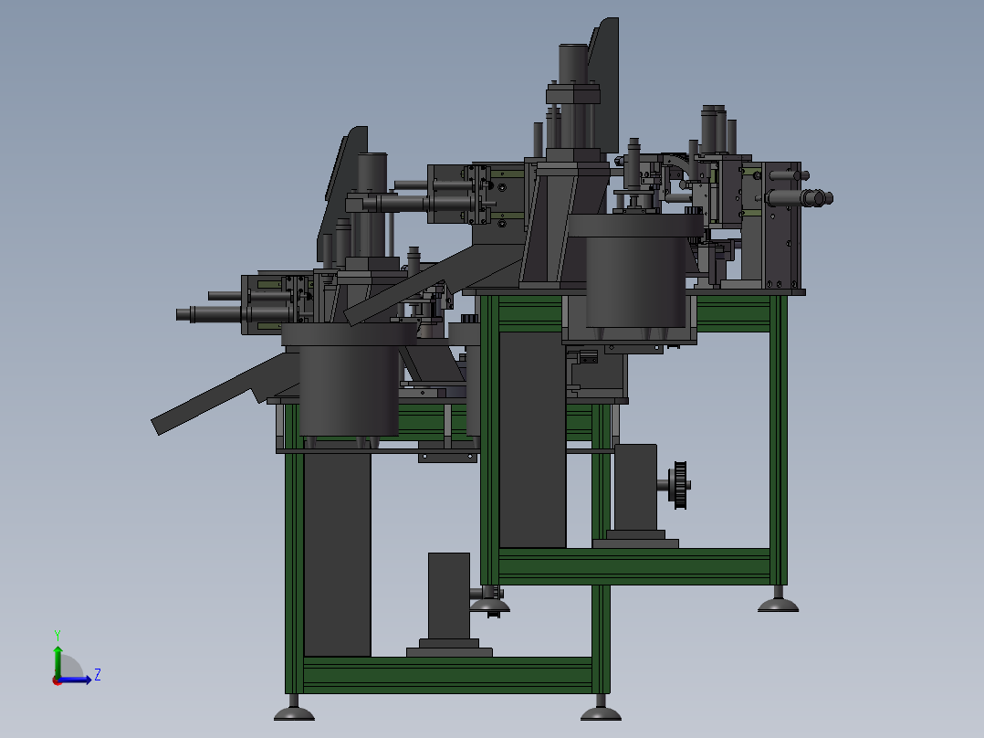一台振动盘式铆接机左视图