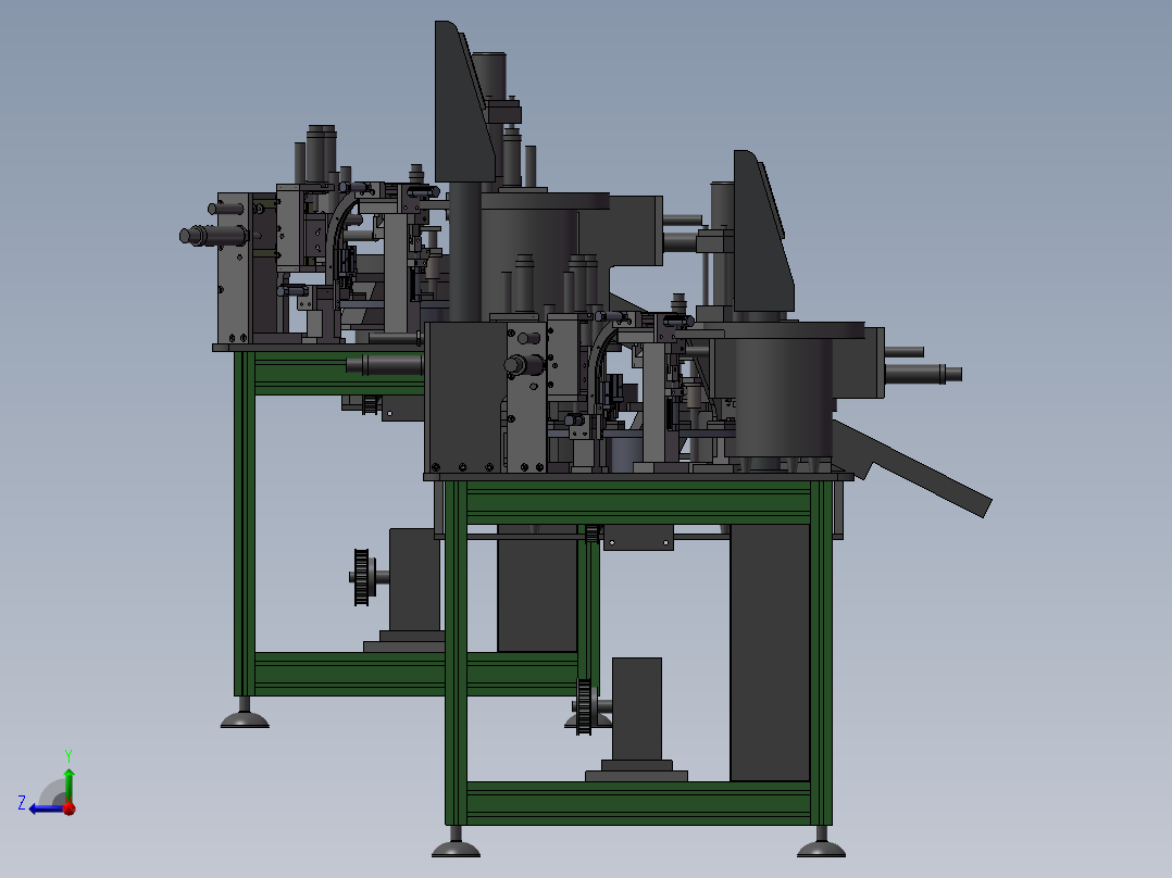 一台振动盘式铆接机右视图