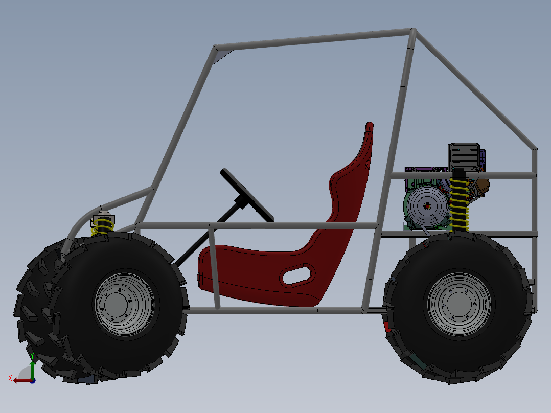 全地形车后视图