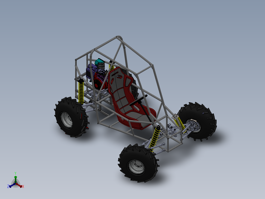全地形车正等轴测图