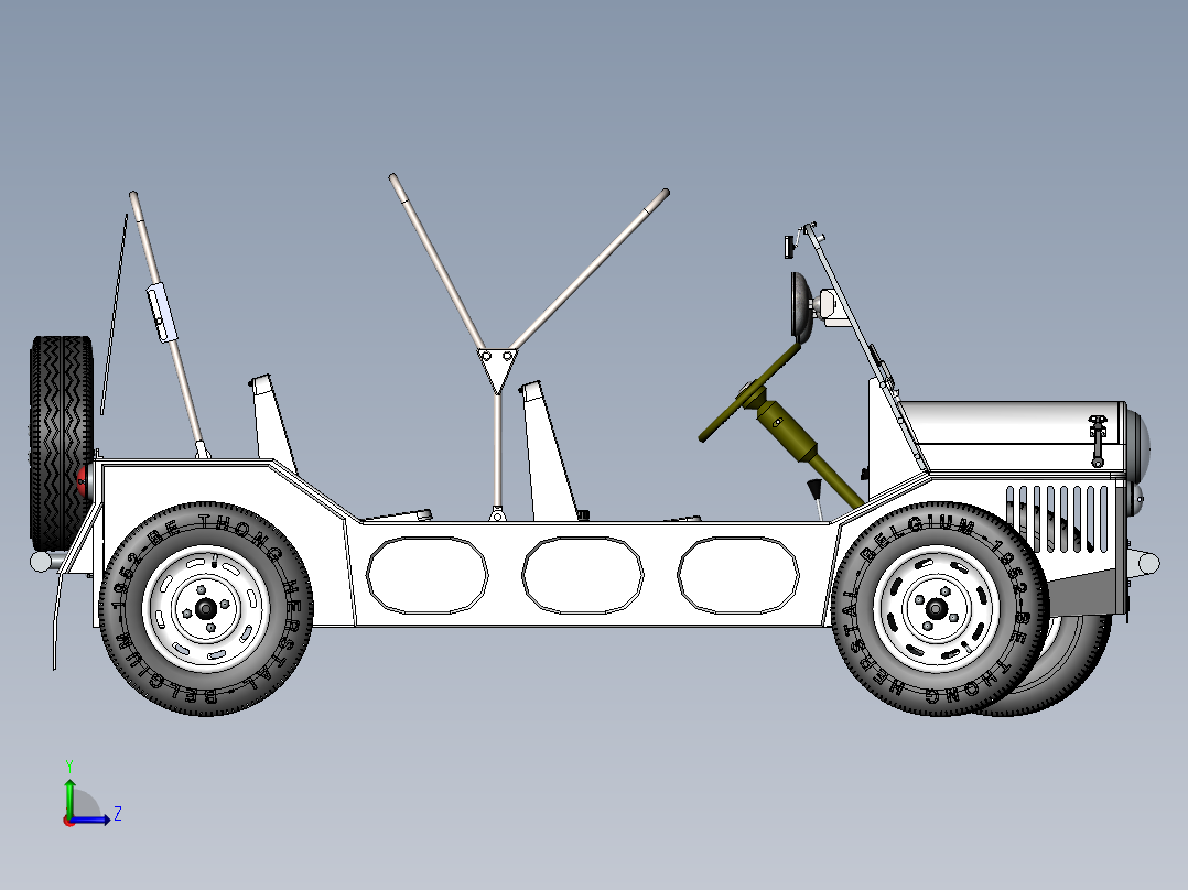 英国小型车左视图