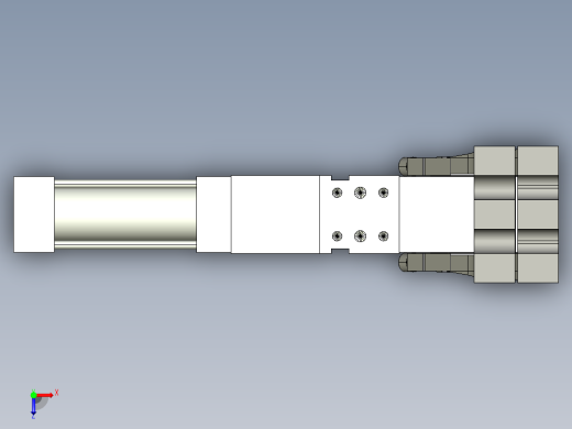 德克斯TUNKERS气缸数模V63.1 A10_A11_A12_A40_A41_A42 T12俯视缩略图