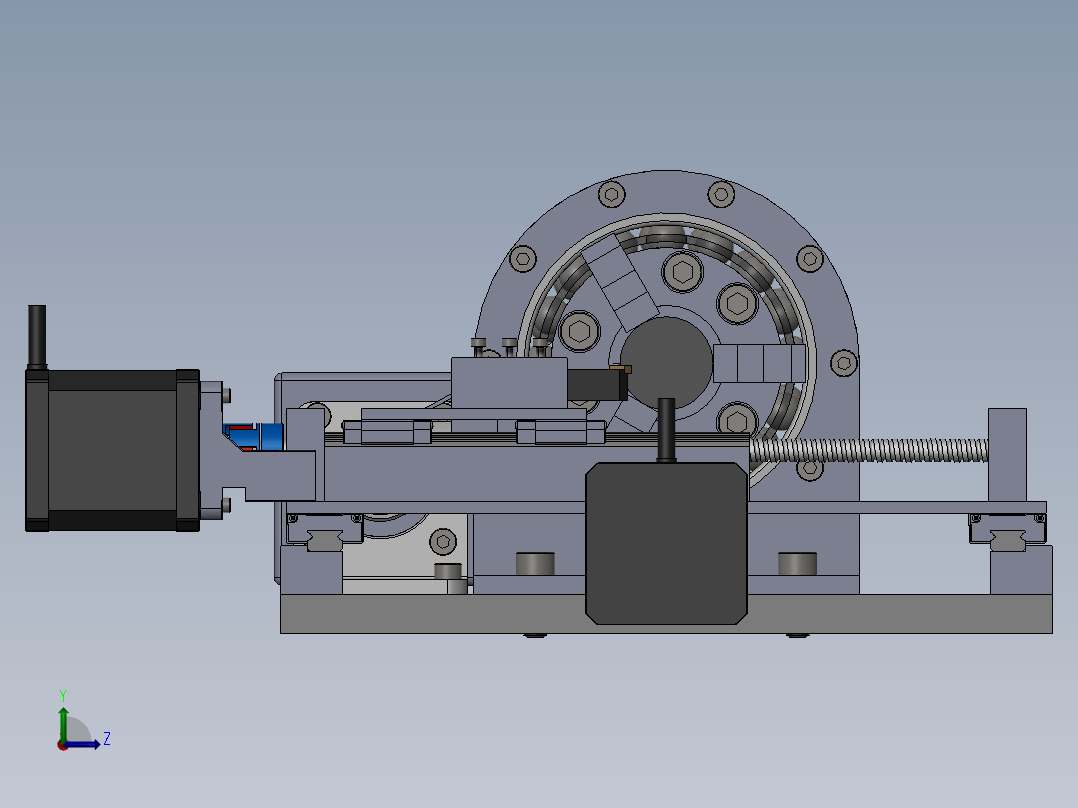 车床模拟左视图