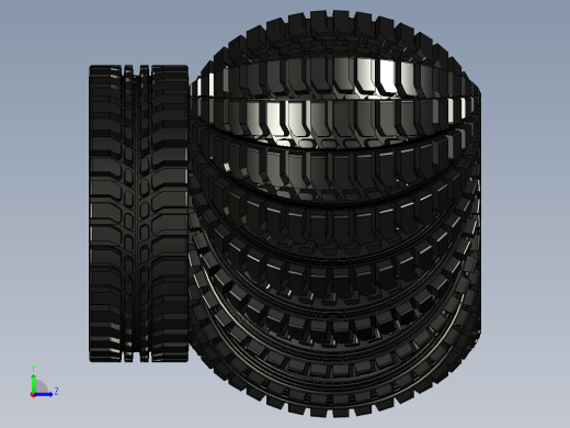 米其林XZL 395-85R20军用轮胎和轮辋左视缩略图