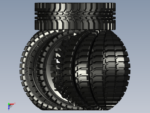 米其林XZL 395-85R20军用轮胎和轮辋俯视缩略图