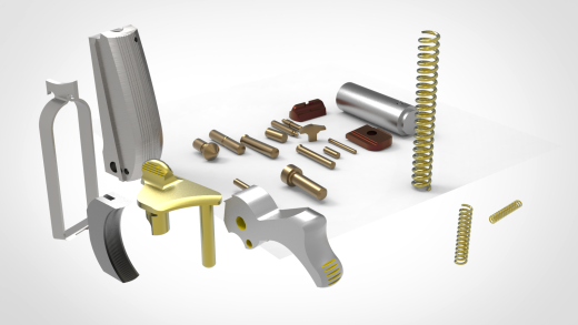 手枪_枪完整技术图纸缩略图