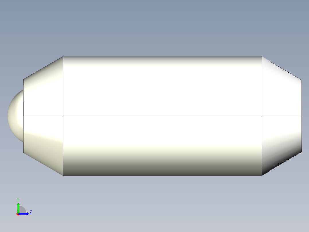 定位珠(輕荷重)(一字型)(A)2205-3D多系列多零件图纸模型左视图
