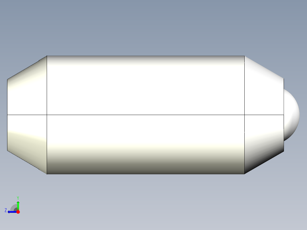 定位珠(輕荷重)(一字型)(A)2205-3D多系列多零件图纸模型右视图