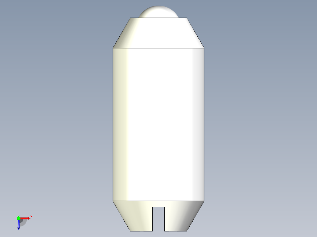 定位珠(輕荷重)(一字型)(A)2205-3D多系列多零件图纸模型俯视图