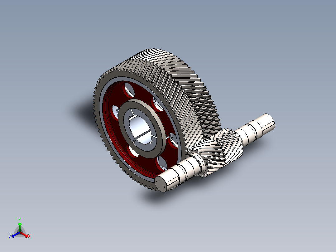 齿轮啮合 (70)正等轴测图