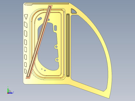 门框(白车身零件设计--catia左视缩略图