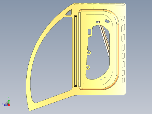 门框(白车身零件设计--catia右视缩略图