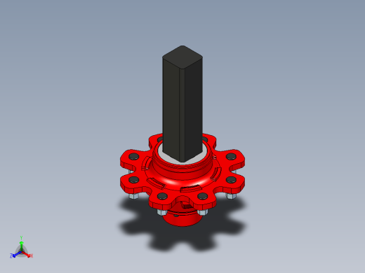 80mm x 80mm x 8 种马农业轮毂和桩组件