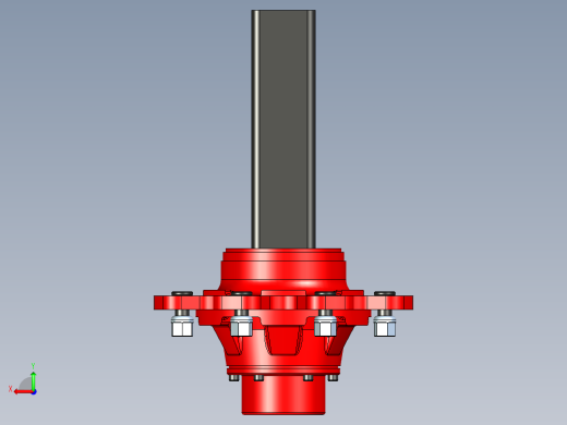 80mm x 80mm x 8 种马农业轮毂和桩组件后视缩略图