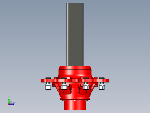 80mm x 80mm x 8 种马农业轮毂和桩组件左视缩略图