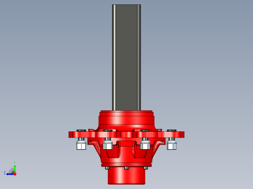 80mm x 80mm x 8 种马农业轮毂和桩组件右视缩略图