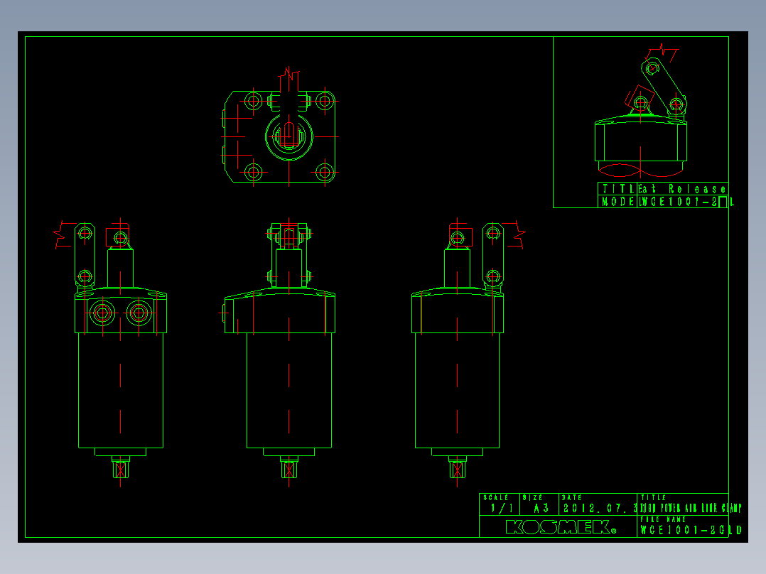 KOSMEKWCE1001-2GLD多系列多零件图纸模型多系列多零件图纸模型