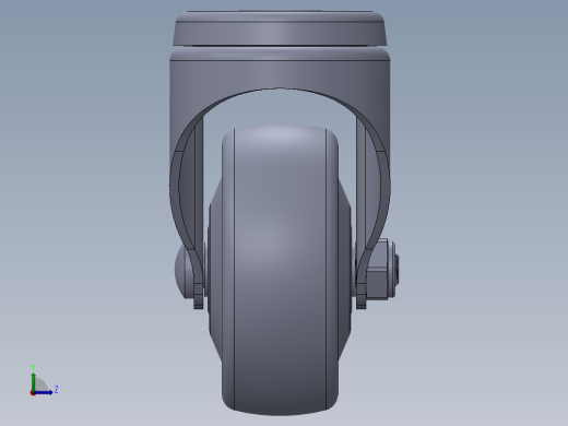 标准脚轮-WH-36725-76 2.5in SWIVEL BOLT HOLE MOUNTING H=86 DIA10左视缩略图