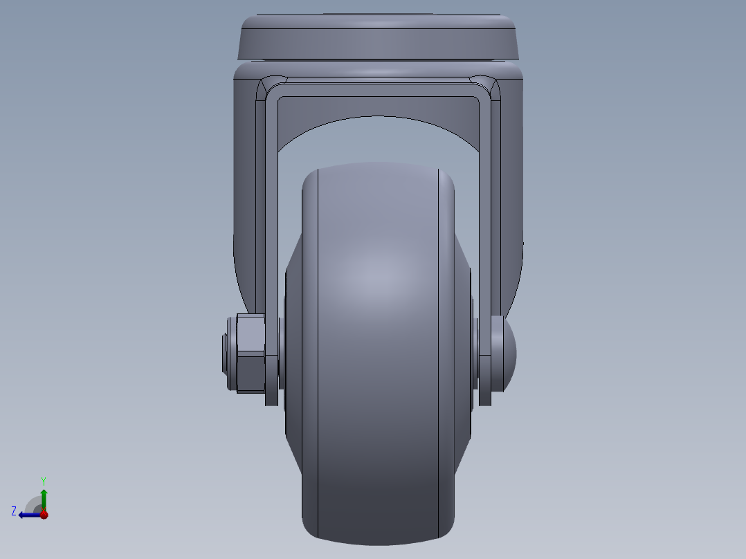 标准脚轮-WH-36725-76 2.5in SWIVEL BOLT HOLE MOUNTING H=86 DIA10右视图