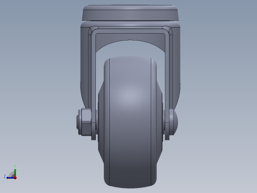 标准脚轮-WH-36725-76 2.5in SWIVEL BOLT HOLE MOUNTING H=86 DIA10右视缩略图