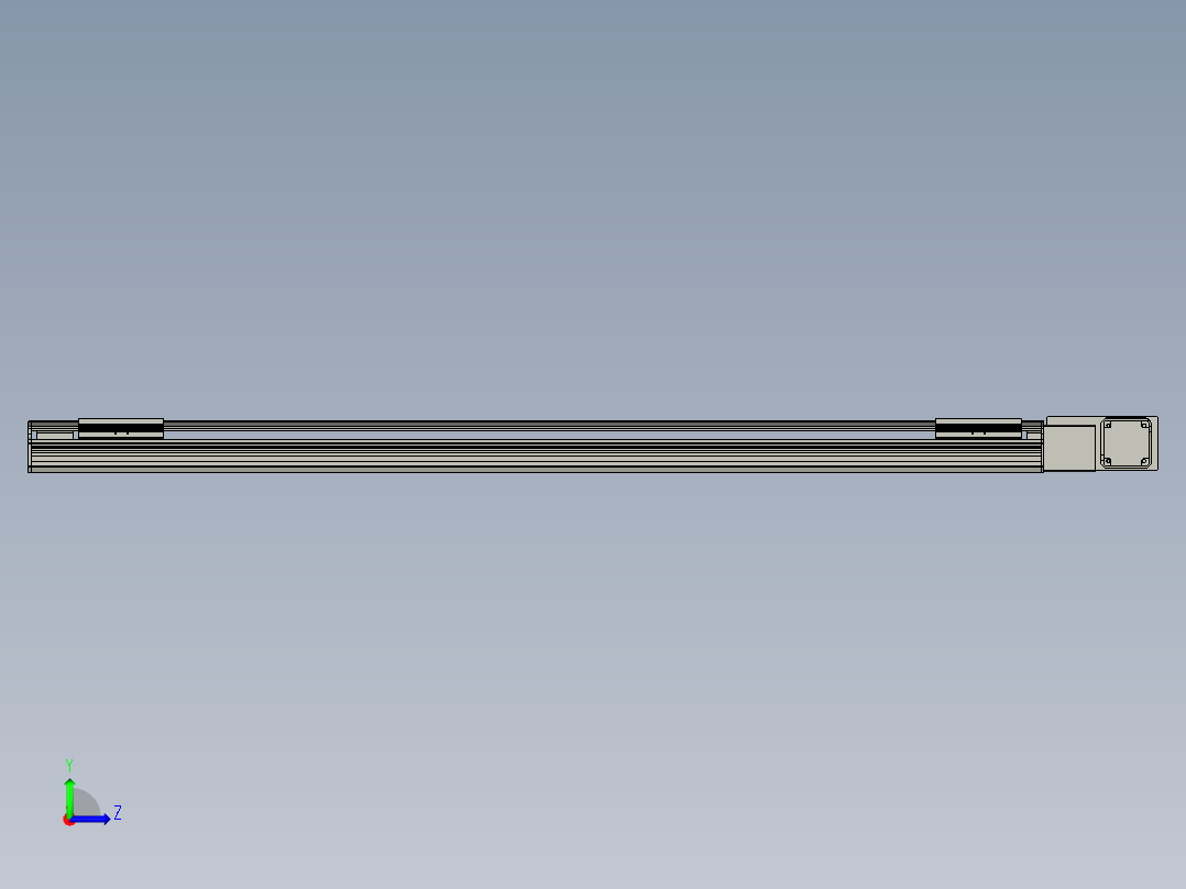 直线模组LHB17-L40-S1500-BR设计图纸左视图