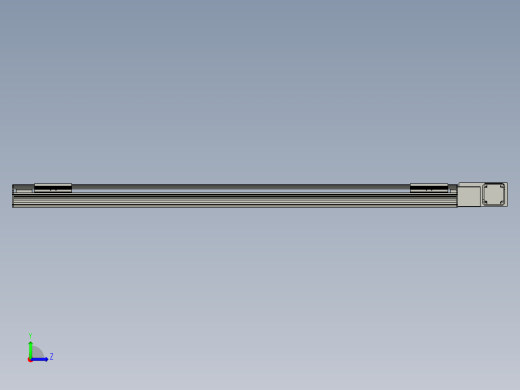 直线模组LHB17-L40-S1500-BR设计图纸左视缩略图