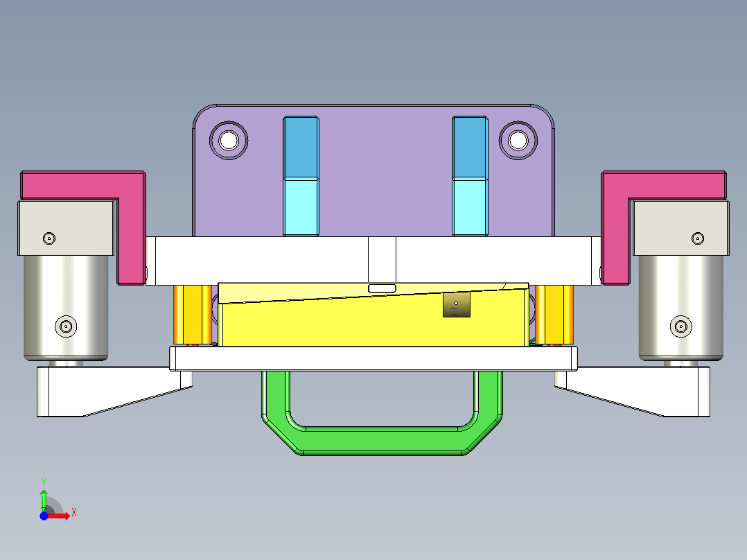 ABW70-B-笔记本CNC工装夹具三维模型CNC1-1213前视图
