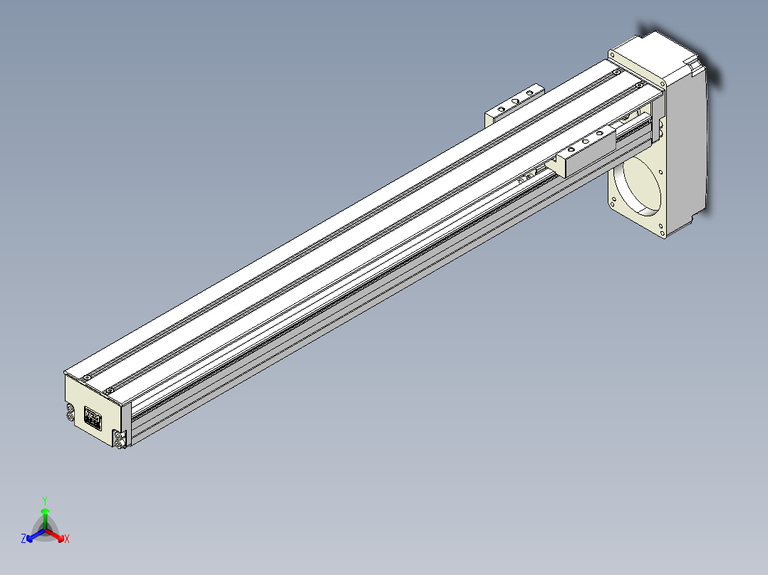 TPA-KNR-60E-1205C-L450A1-MP-P40-N3线性模块铝制底座正等轴测图