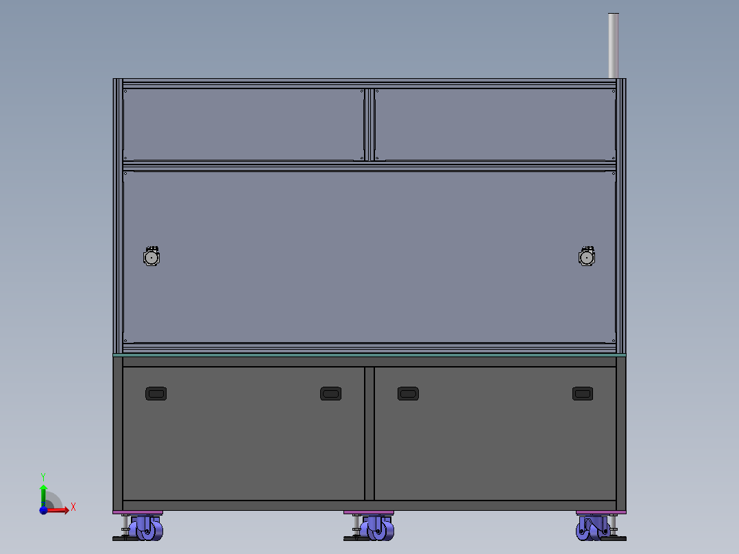 撕胶带设备sw19可编辑前视图