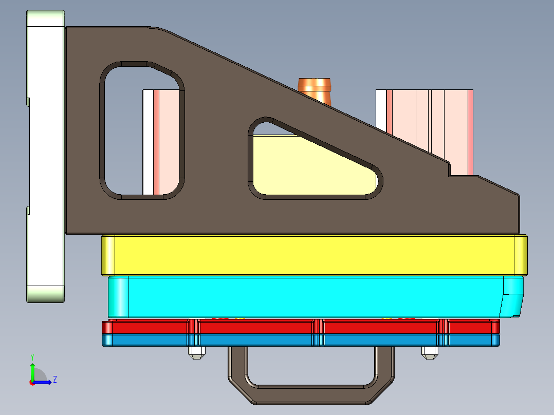 EDA50-笔记本CNC工装夹具三维模型CNC3-181130左视图