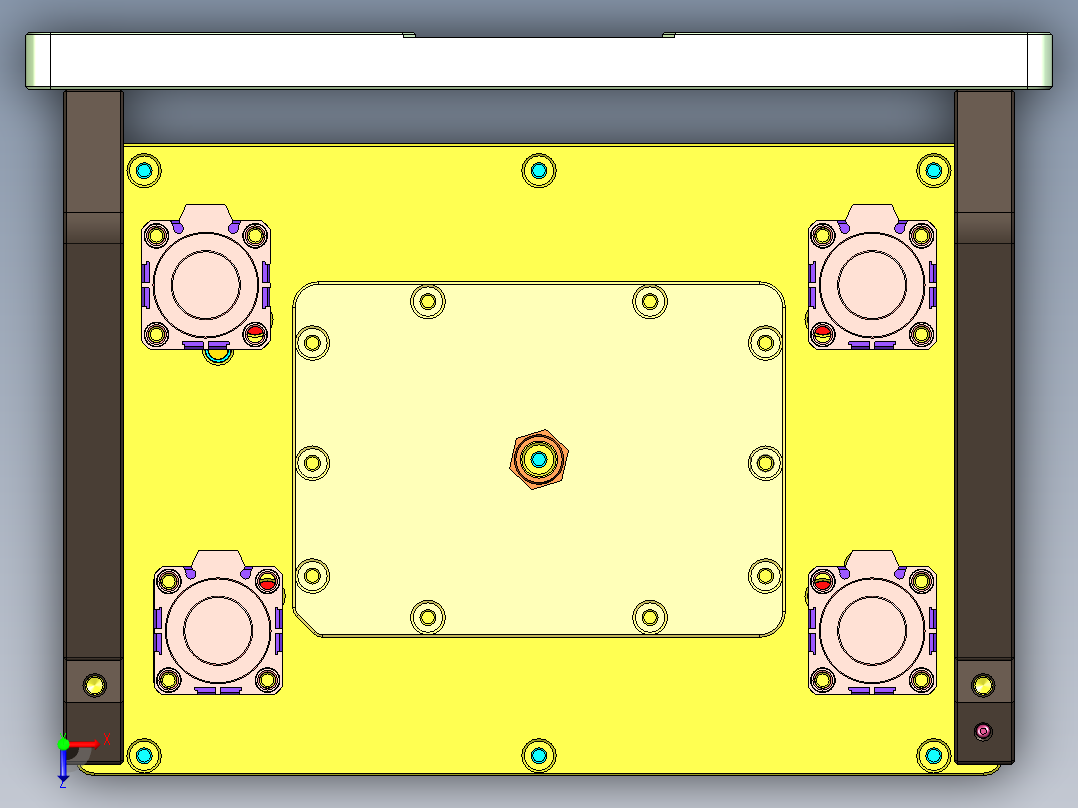EDA50-笔记本CNC工装夹具三维模型CNC3-181130俯视图