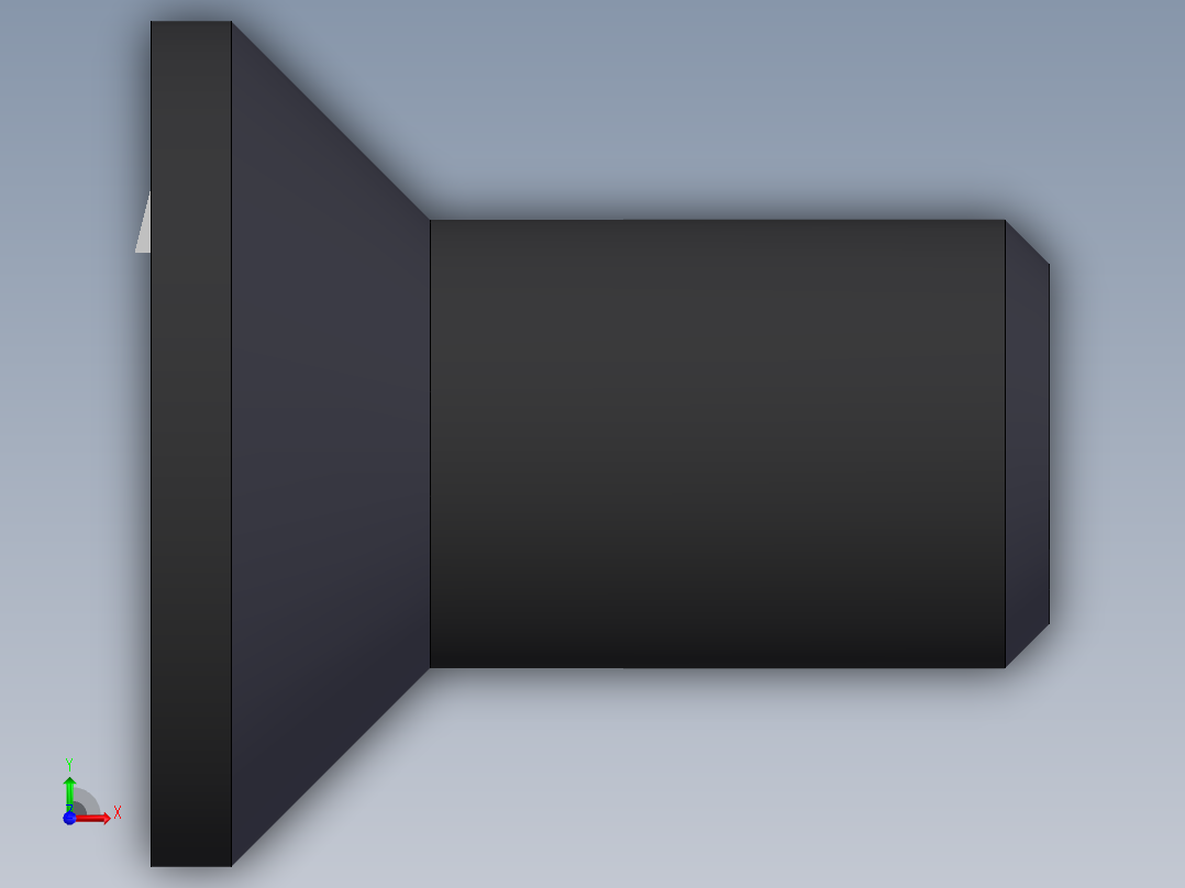 内六角沉头螺钉  M5×1001前视图