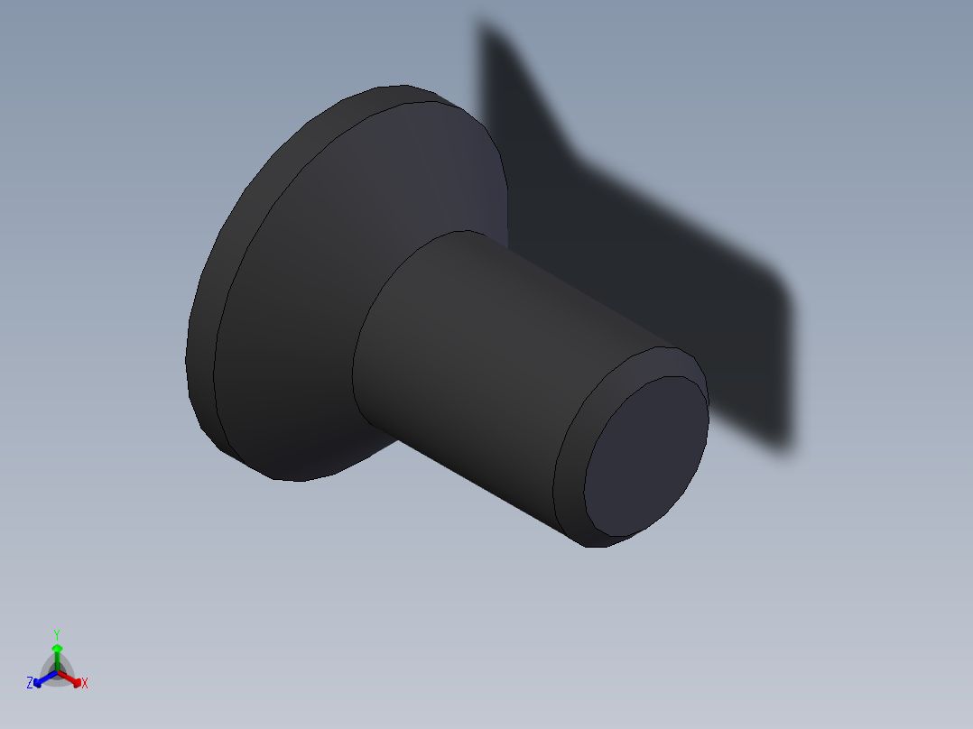 内六角沉头螺钉  M5×1001正等轴测图