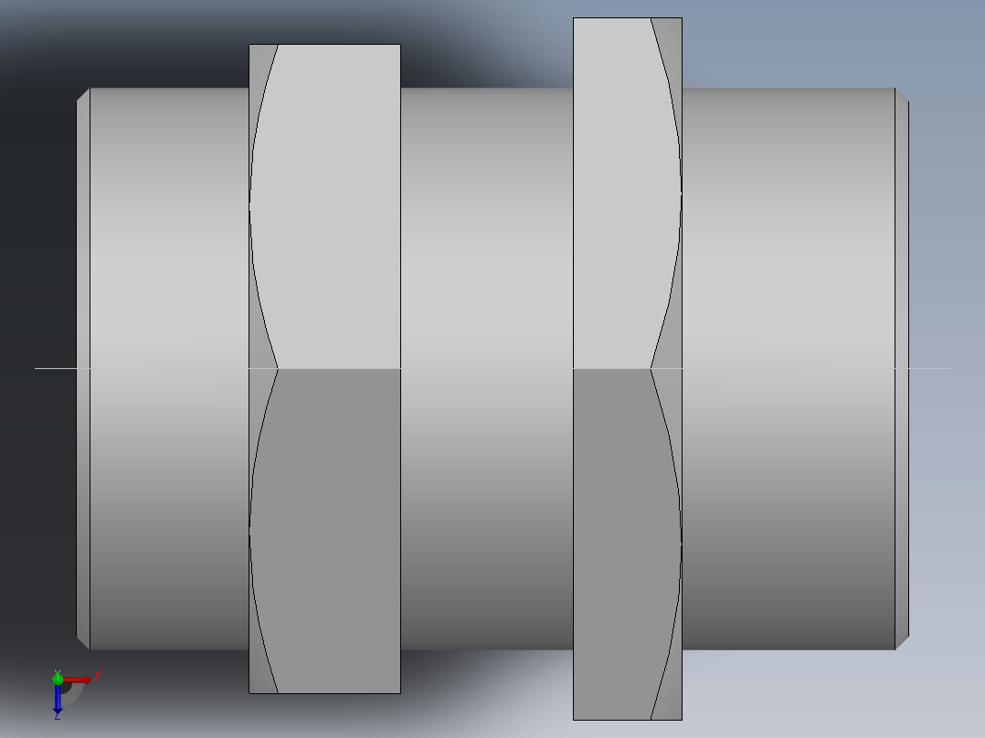直通隔板接头、6C-52LN俯视图