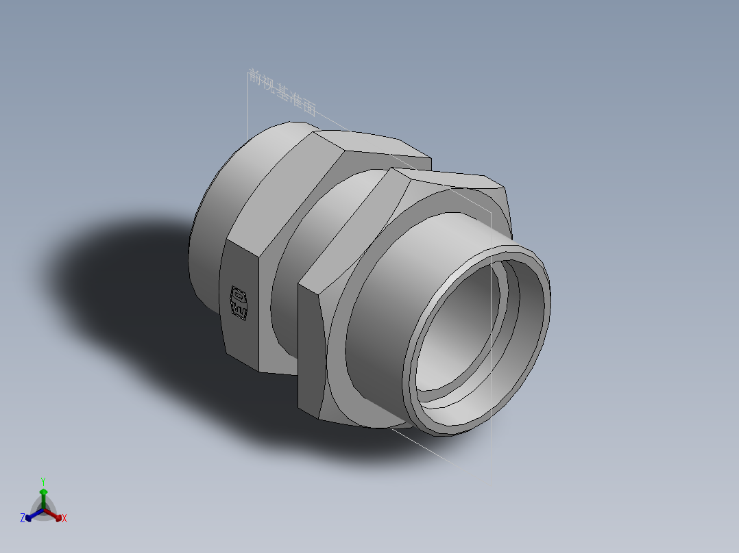 直通隔板接头、6C-52LN正等轴测图