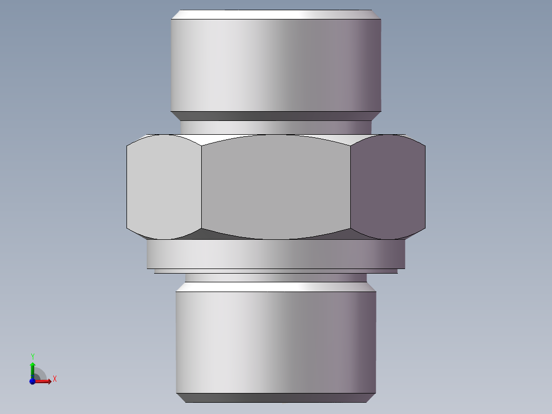 英制管螺纹ED密封、1DB-22-08WD前视图