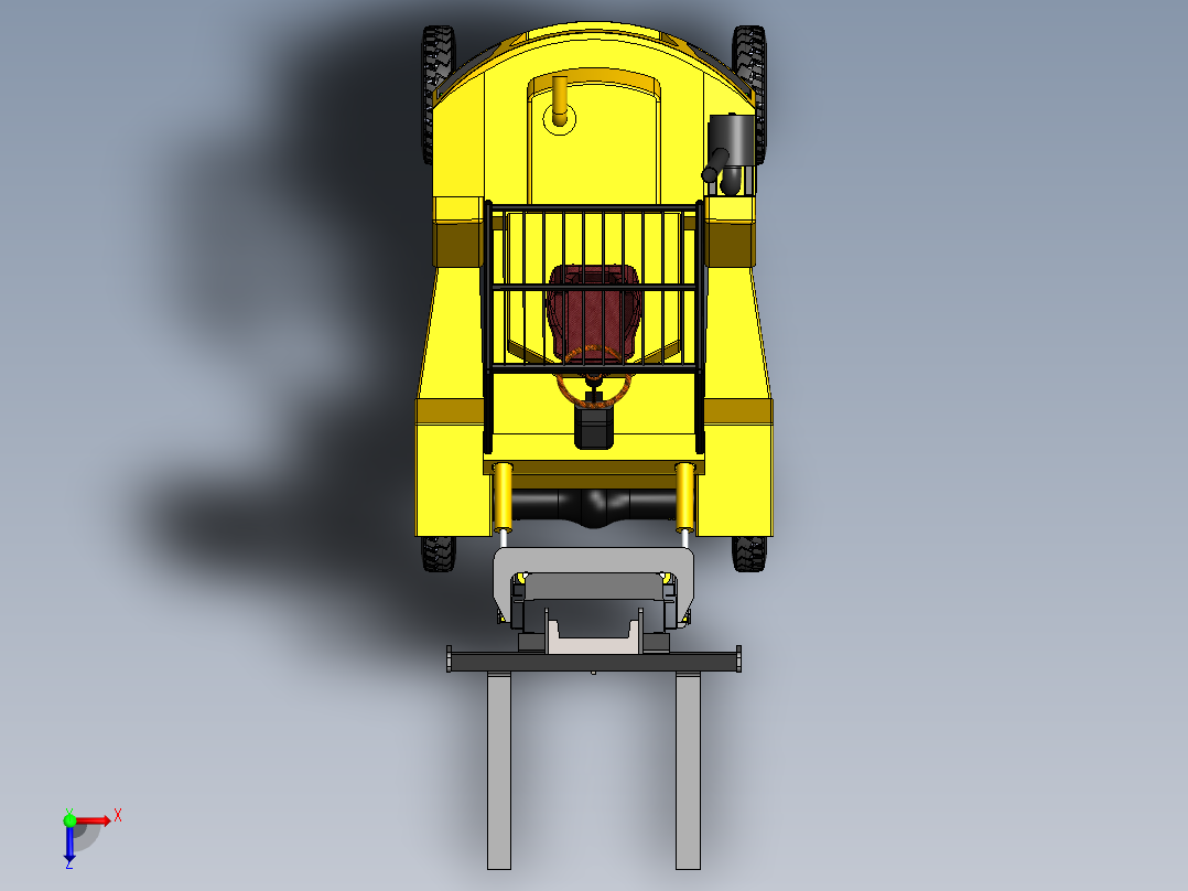 叉车、 卡特叉车 SW俯视图