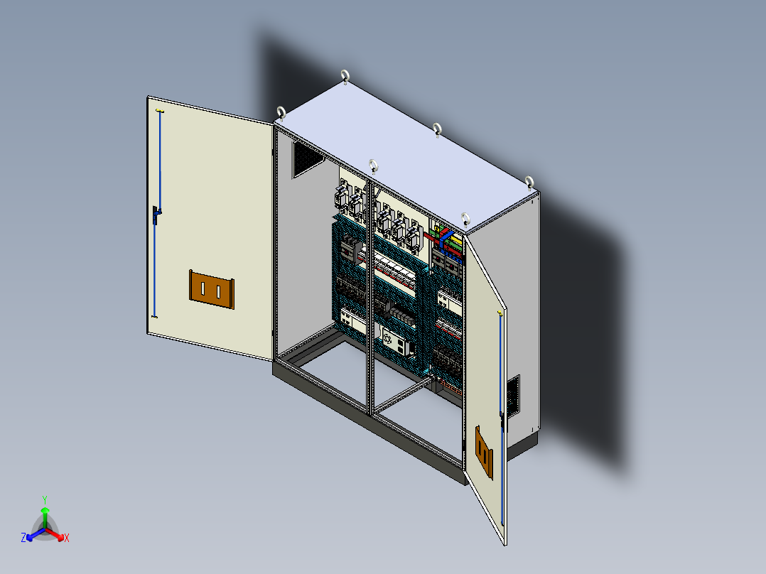 双柜组装刀开关风机双电源软启动控制柜 56403