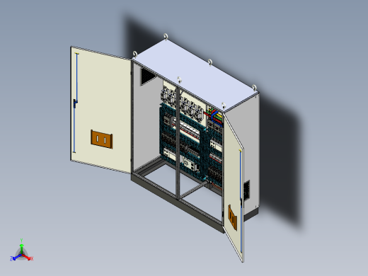 双柜组装刀开关风机双电源软启动控制柜 56403