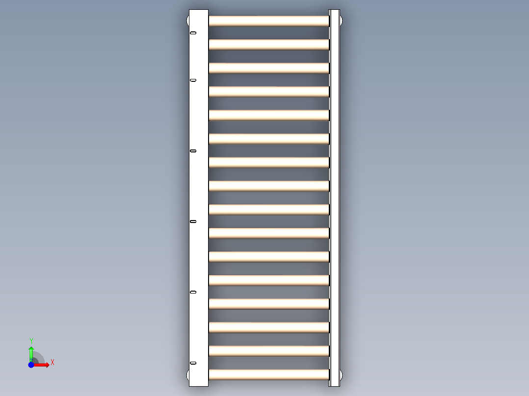 滚筒线（尺寸可编辑）前视图
