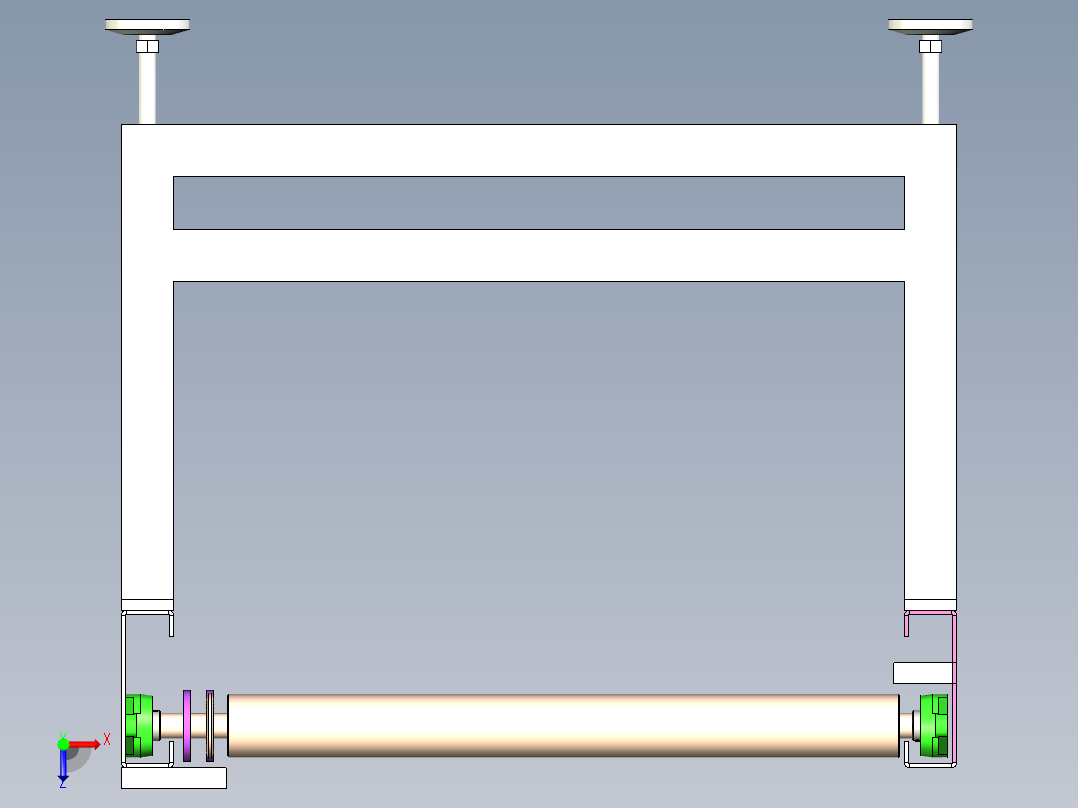 滚筒线（尺寸可编辑）俯视图