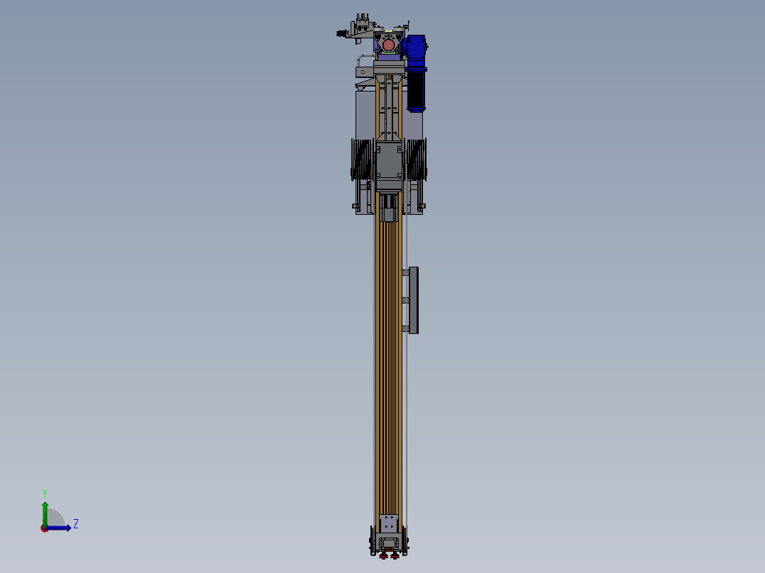 立体仓库巷道式双立柱堆垛机设计【含三维SW+CAD图纸+说明书】左视图