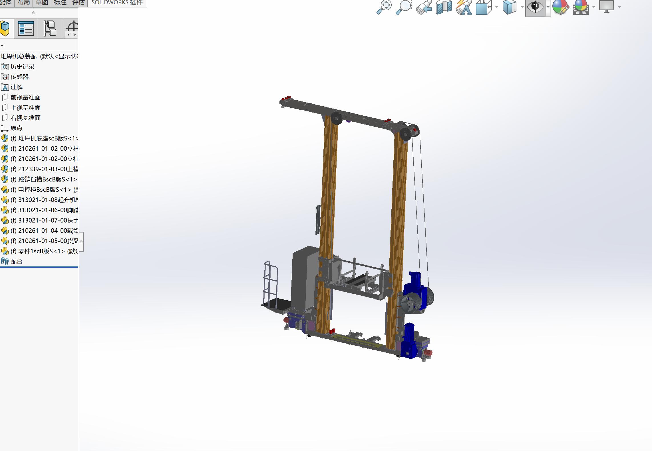 立体仓库巷道式双立柱堆垛机设计【含三维SW+CAD图纸+说明书】