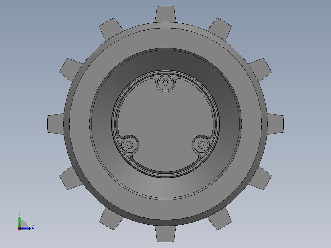 单向器齿轮铜套组件左视图
