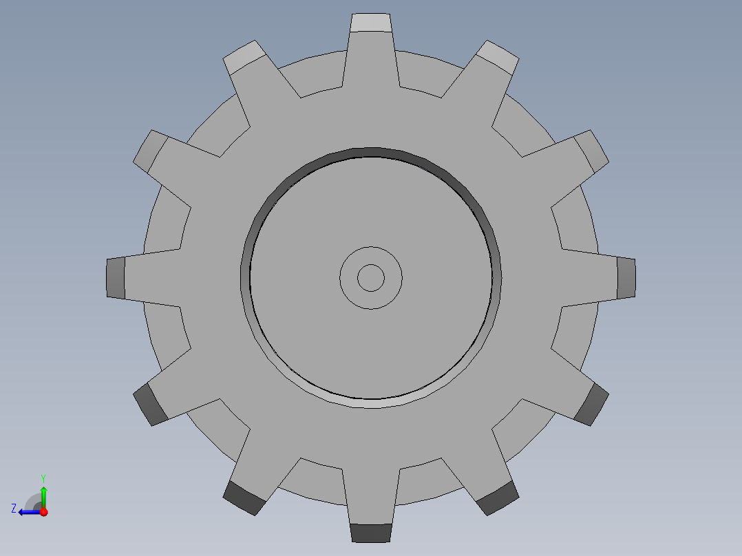 单向器齿轮铜套组件右视图