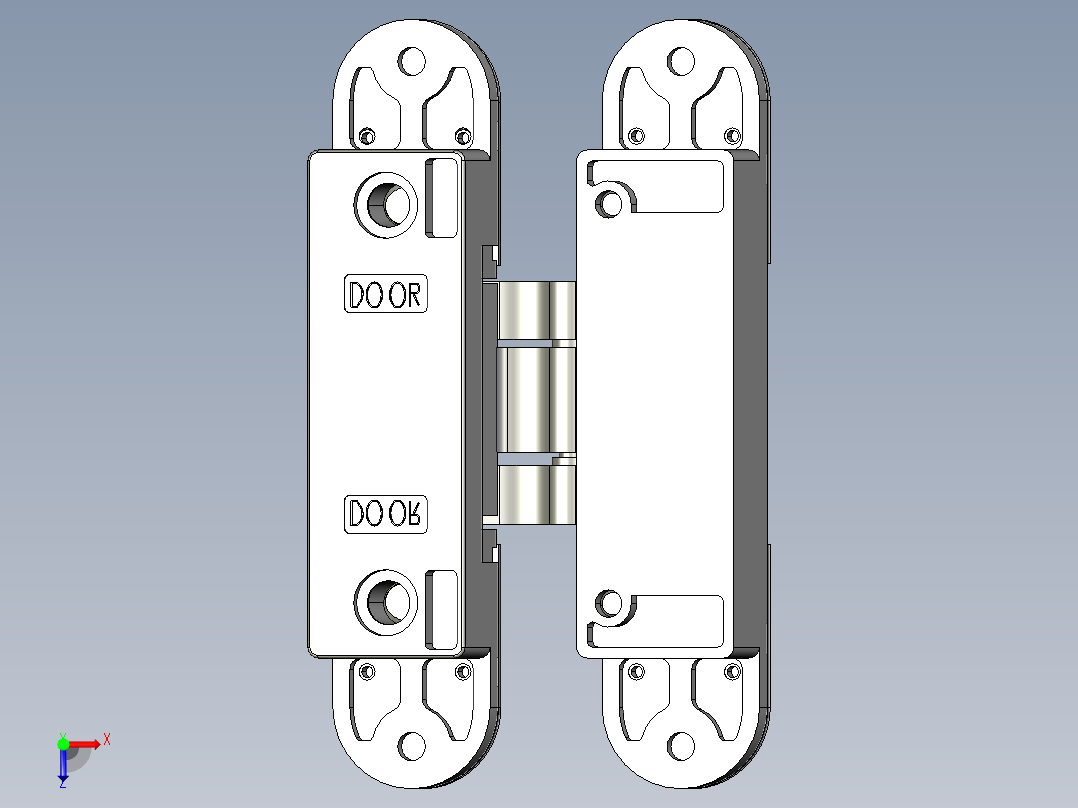 铰链合页集中俯视图